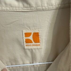 BOSS ORANGE Cream Jacket with Orange Logo Patch